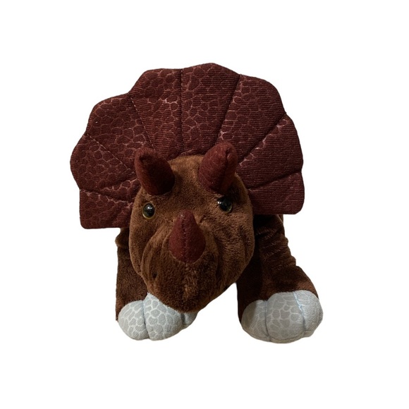Kohl’s Cares Triceratops Plush Brown Dinosaur Stuffed Animal Toy 12 inch - Picture 2 of 12